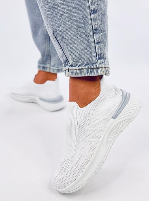 Buty Sportowe Skarpetkowe Fourny White