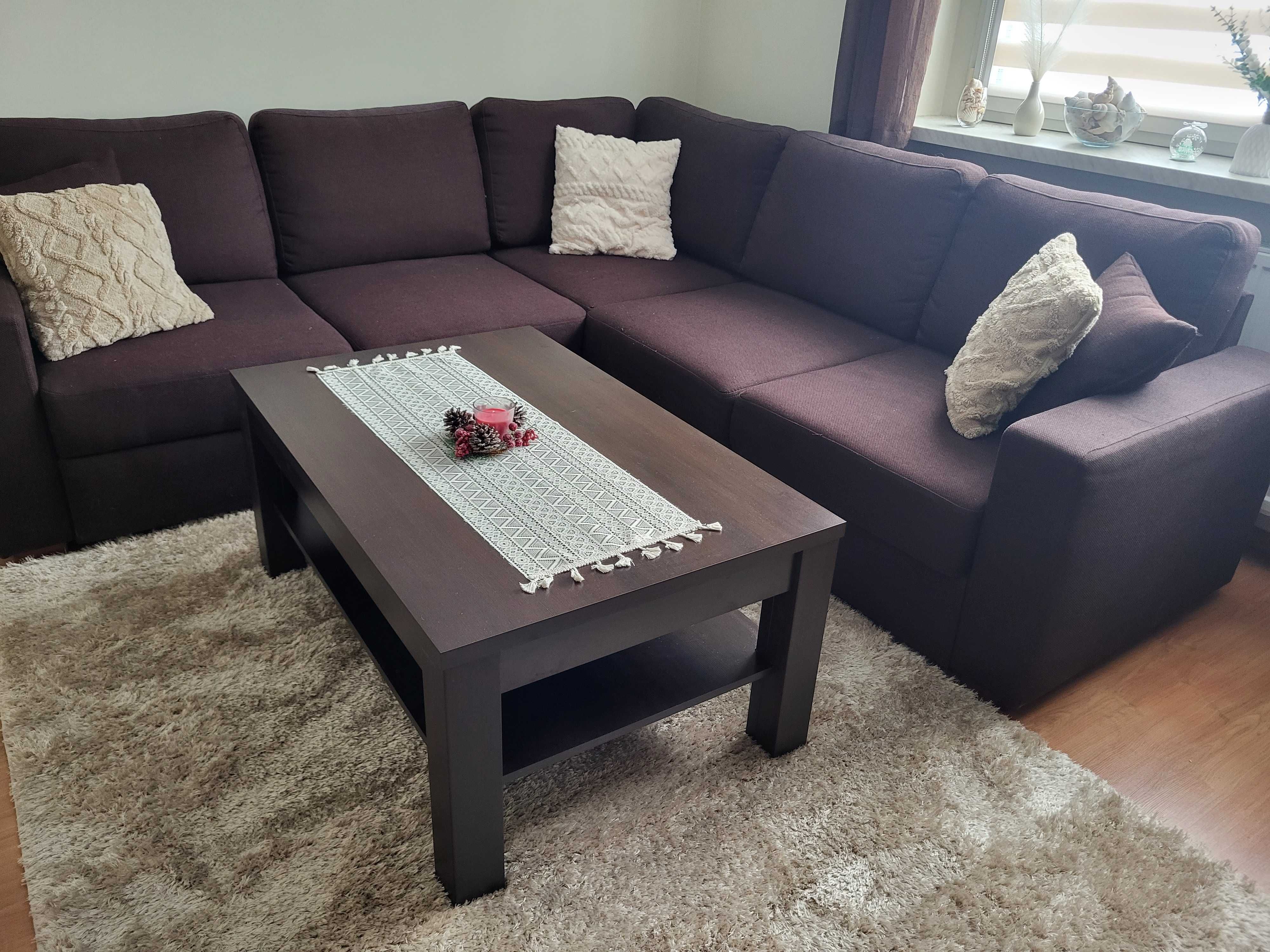 Sofa 3 osobowa jak nowa oraz narożnik z funkcją spania.