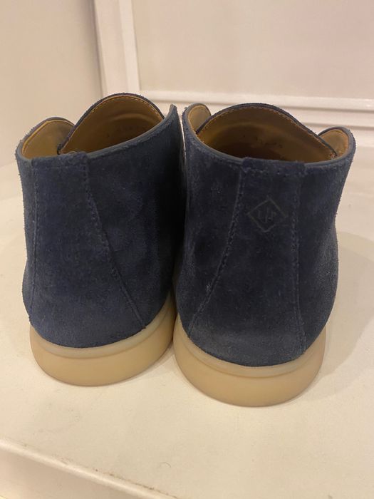 Дезерти, лофери замша темно сині Lora Piano оригинал