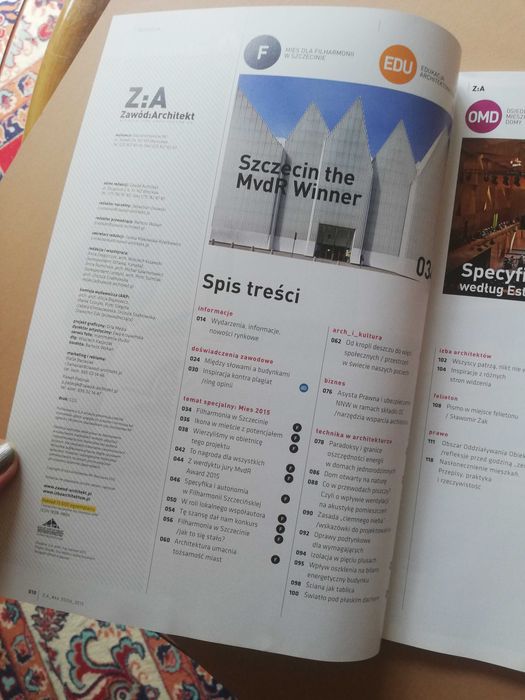 Zawód architekt Maj Czerwiec 2015 Magazyn Izby Architektów RP Z:A 44