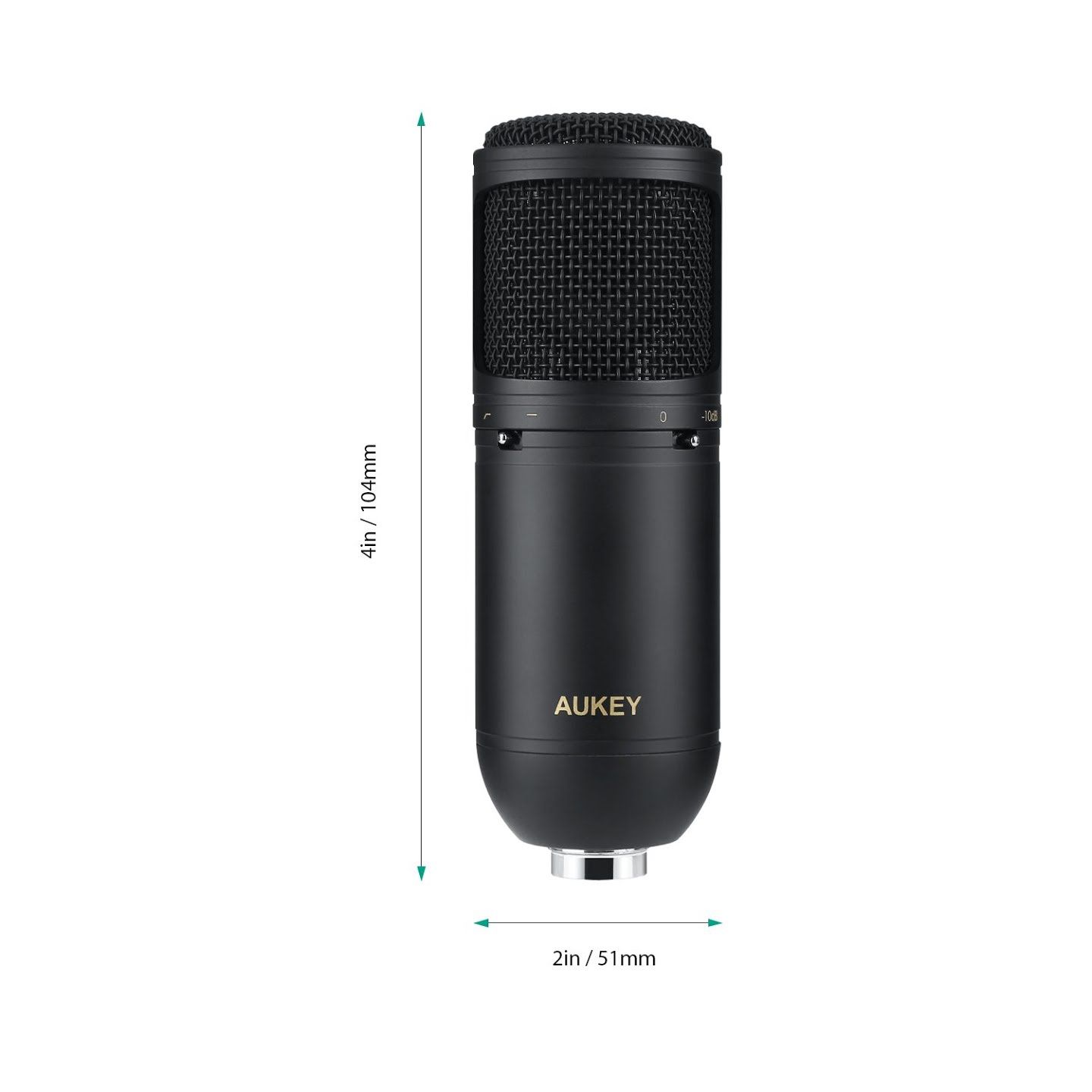 Microfone Condensador USB aukey NOVO