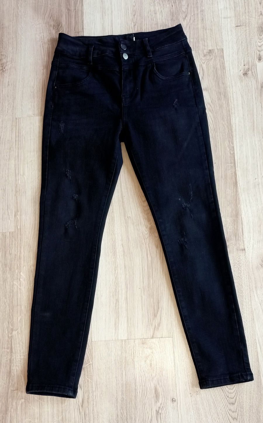 Czarne jeansy re dres rozm. L