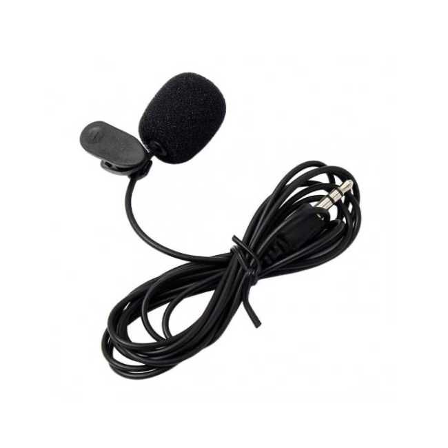 Петличный микрофон с разъемом mini-Jack 3.5 мм / цвет черный