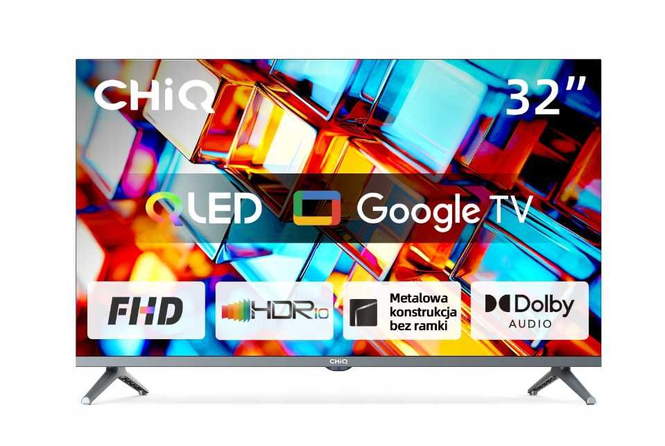 Nowy CHIQ QLED 32 cale FullHD hdr Smart WIFI DVB-T2 L32QM8 gw24m FV23%