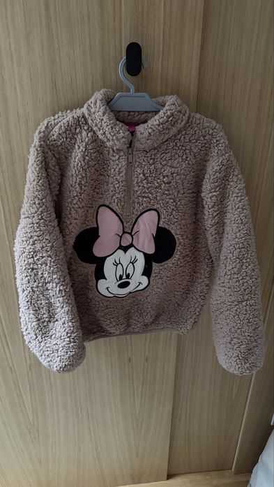 Bluza Polar myszka minnie ciepły narty brązowy 134 9l