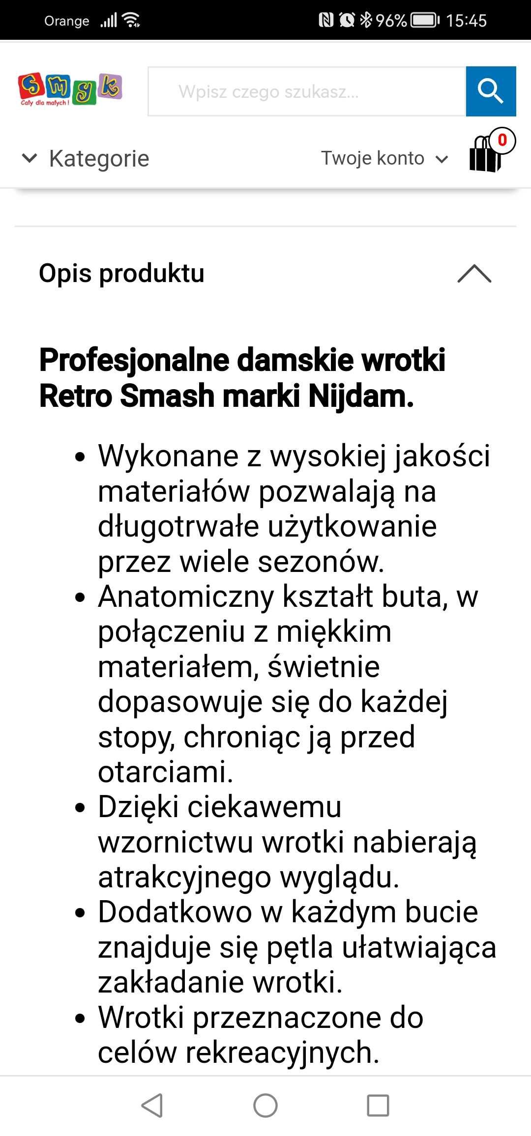 Wrotki Nijdam 37 rozmiar w stylu retro, raz ubrane.