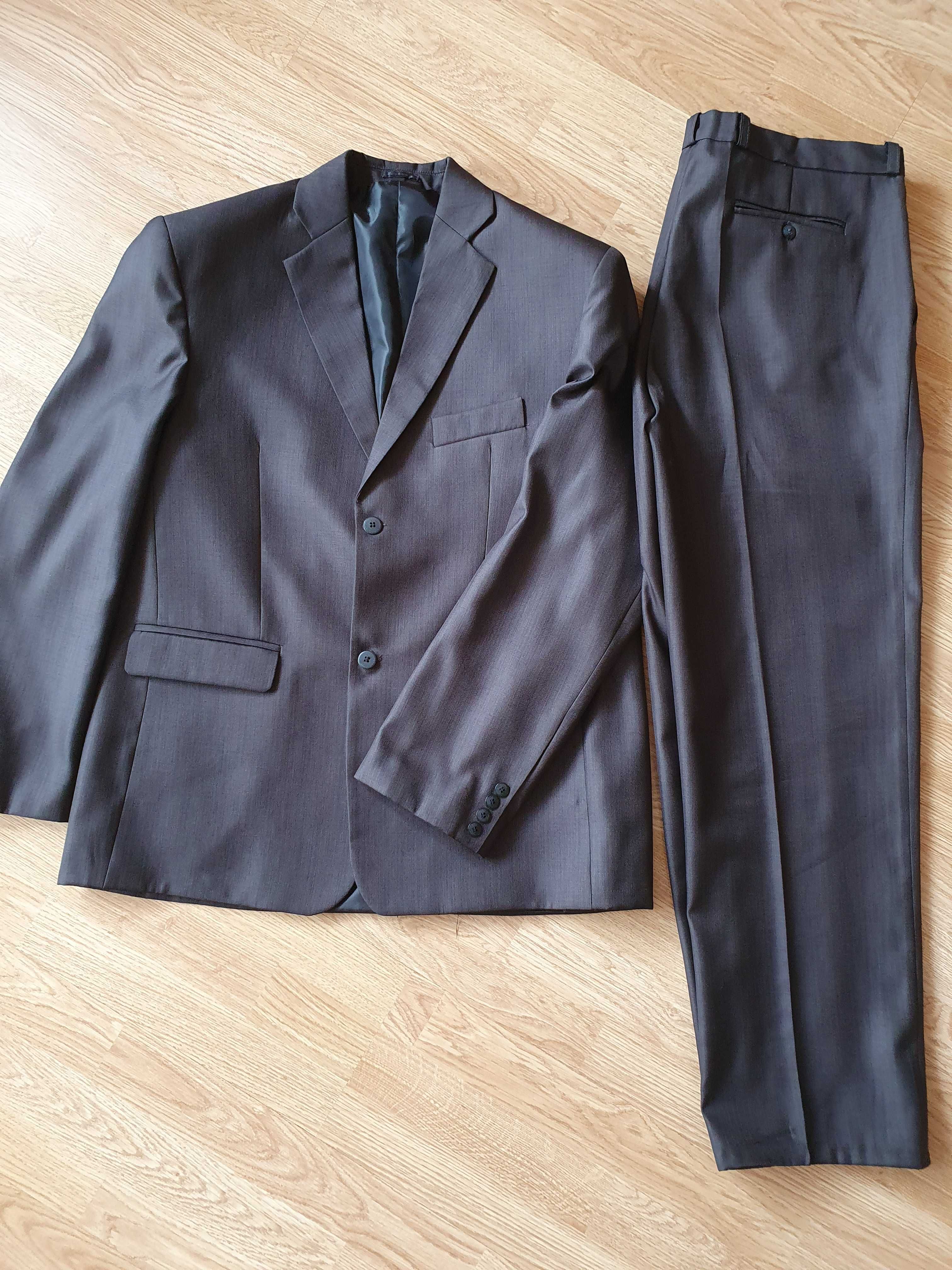 Czarny garnitur komplet - marynarka i spodnie