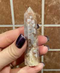Агат сакура обеліск кристал камінь натуральний