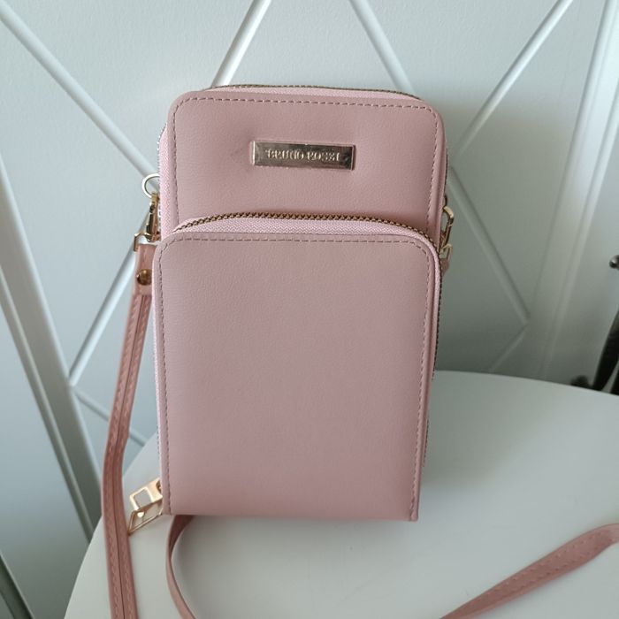 Torebka damska mała pudrowy róż