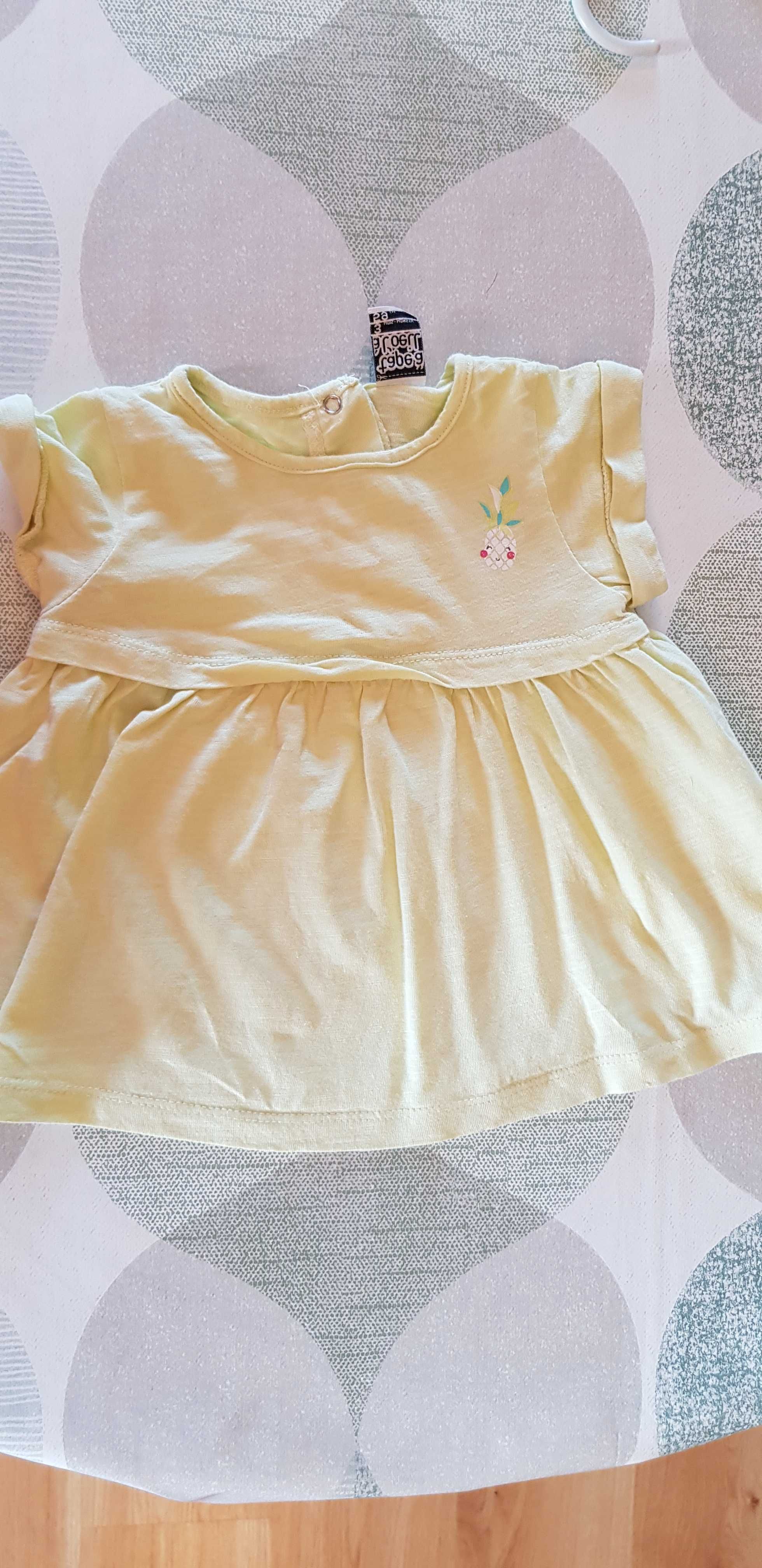 Cytrynowa piękna sukienka Tape a l'oeil 59 bawełna