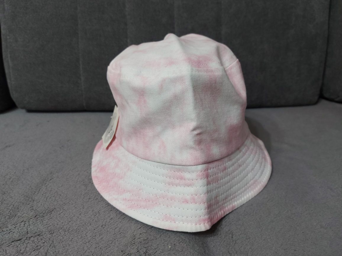 Bucket hat czapka różowo biała rozmiar uniwersalny