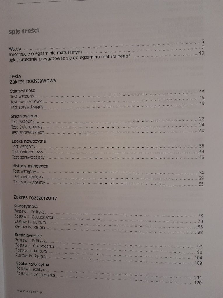 Historia matura 2007 Testy dla maturzysty