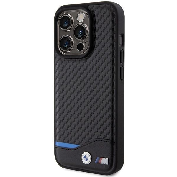 Bmw Bmhcp15L22Nbck Iphone 15 Pro 6.1" Czarny/Black Leather Carbon