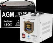 UPS Zasilacz Awaryjny Rebel 12 Volt 500 300 Wat + Akumulator 100ah
