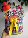 Papierowy tort pudełkowy z pudełek Spiderman