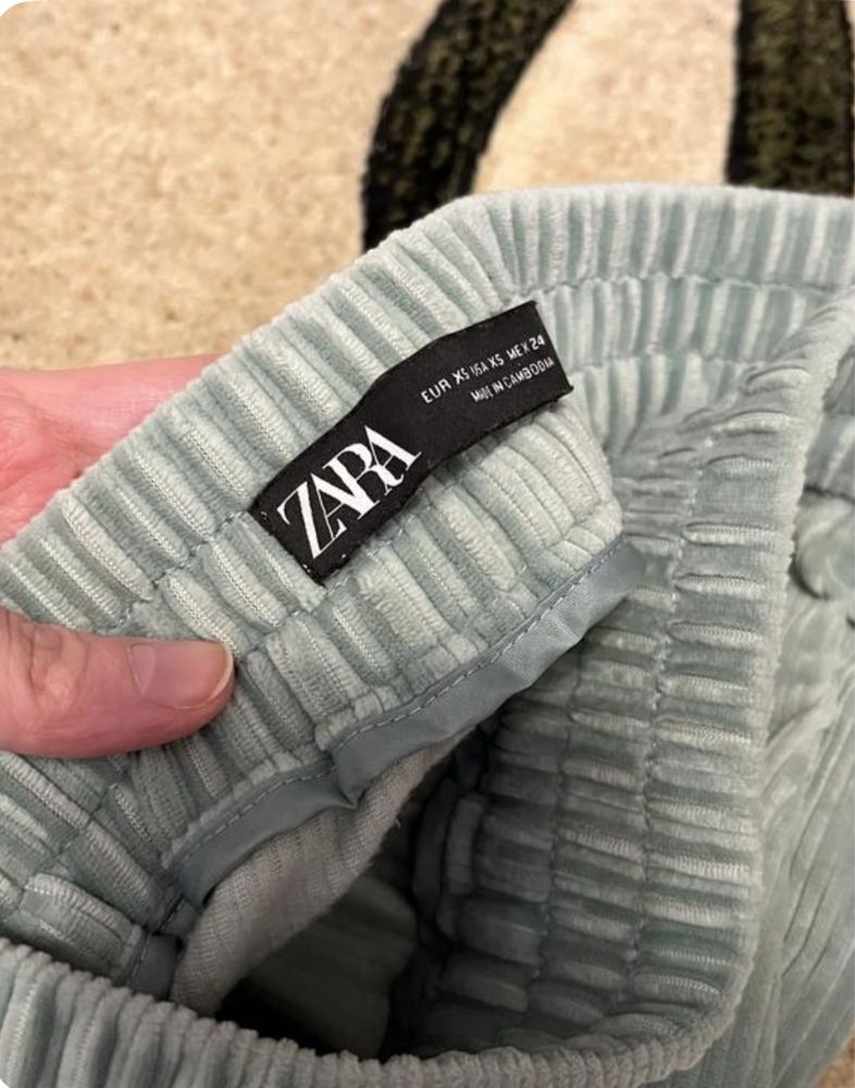 Плюшеві довгі штани zara зара