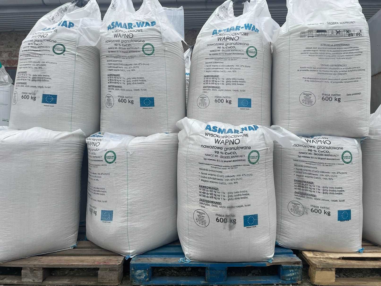Wapno nawozowe granulowane ASMAR big-bag a'600 kg - Transport HDS