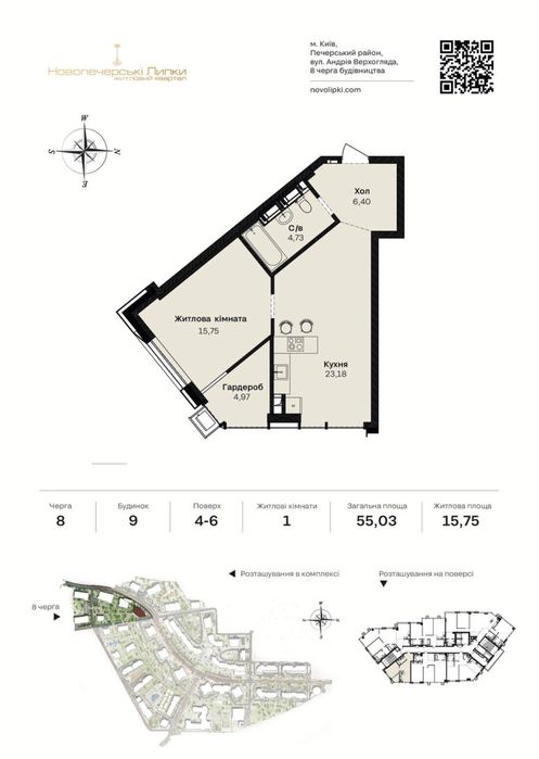 Без % від забудовника ЖК Новопечерські Липки клубний будинок