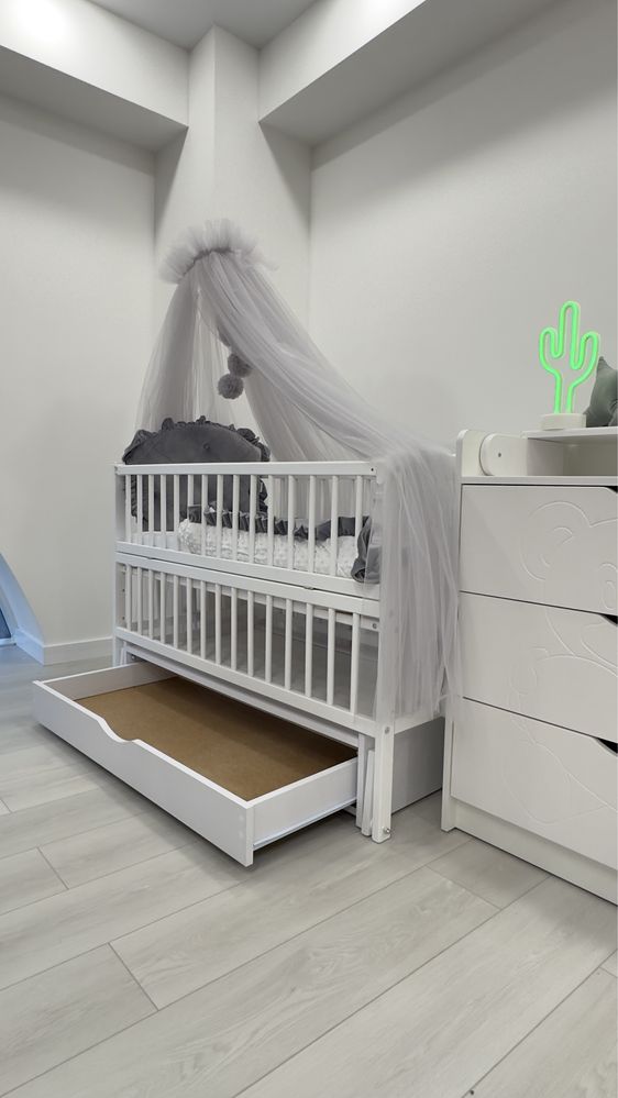 Детская кровать -люлька колыбель с маятником  «Мрия 4» в наличии Днепр