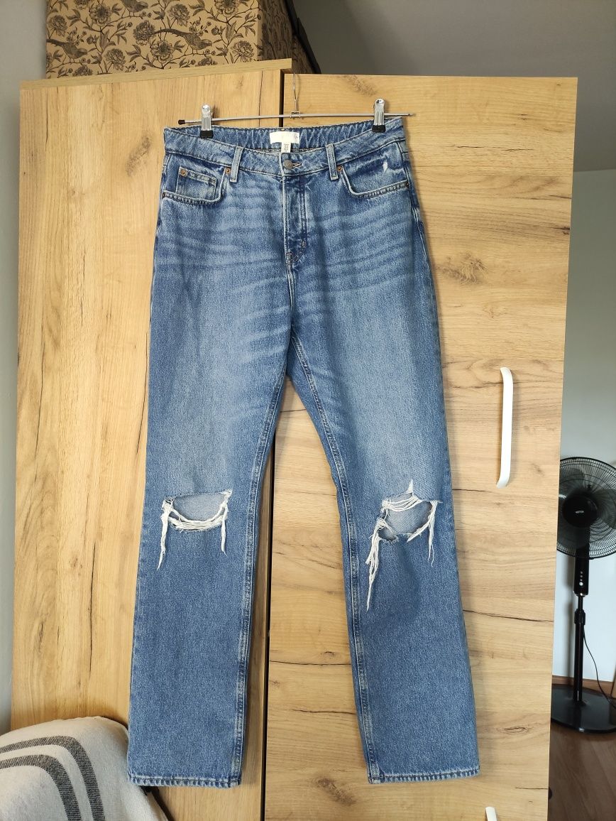 Spodnie jeansowe H&M z dziurami