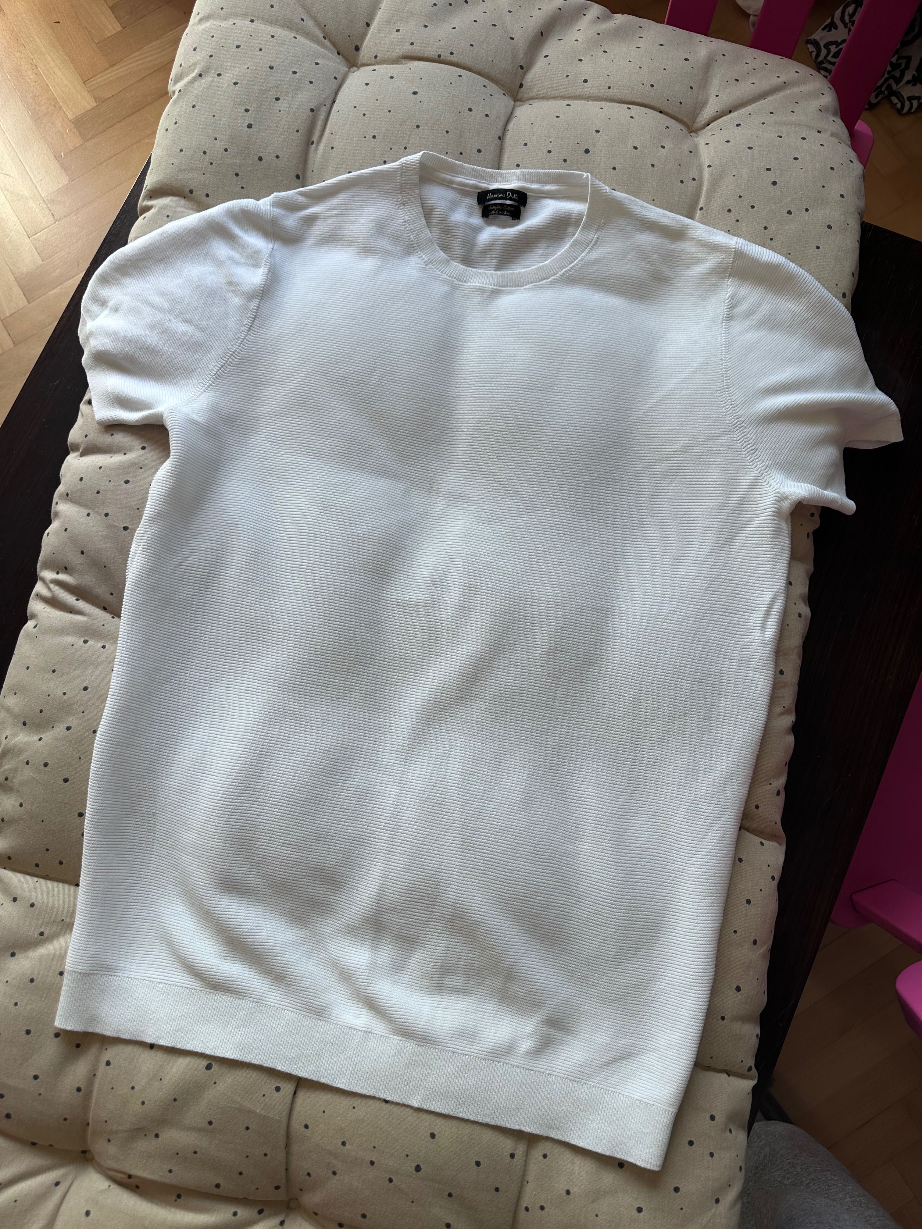 biała koszulka polo Massimo Dutti L