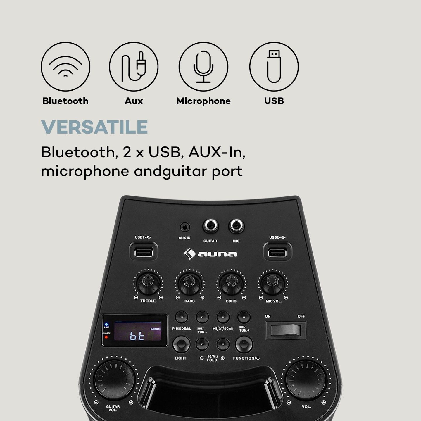 Аккумуляторная колонка, Bluetooth-колонка auna 10031878