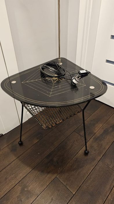 Lampa unikat gazetnik podłogowa UNIKAT PRL vintage