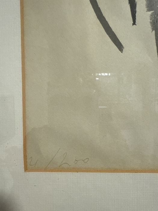 Litografia Júlio Pomar -Mono Sábio