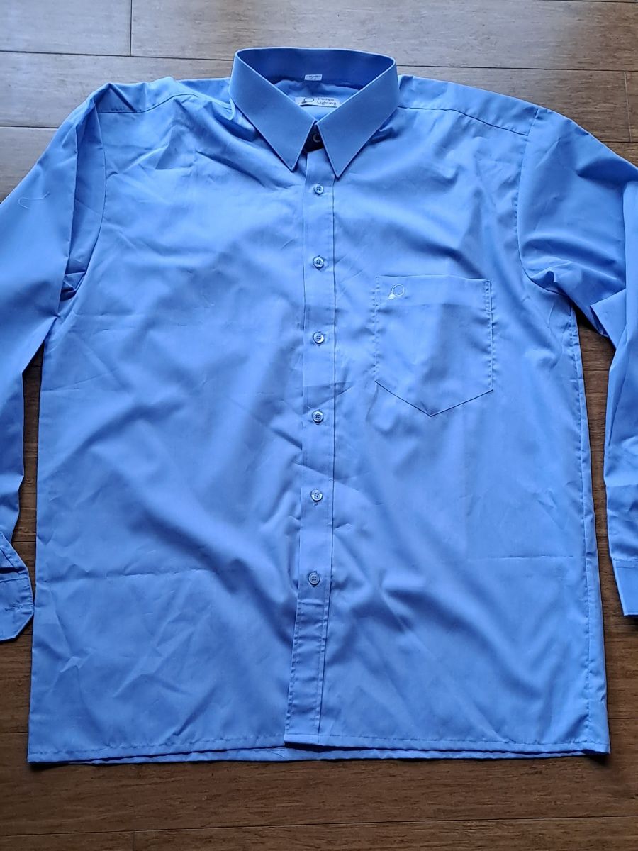 Koszula XL, 43/44  z haftem na kieszonce, długi rękaw