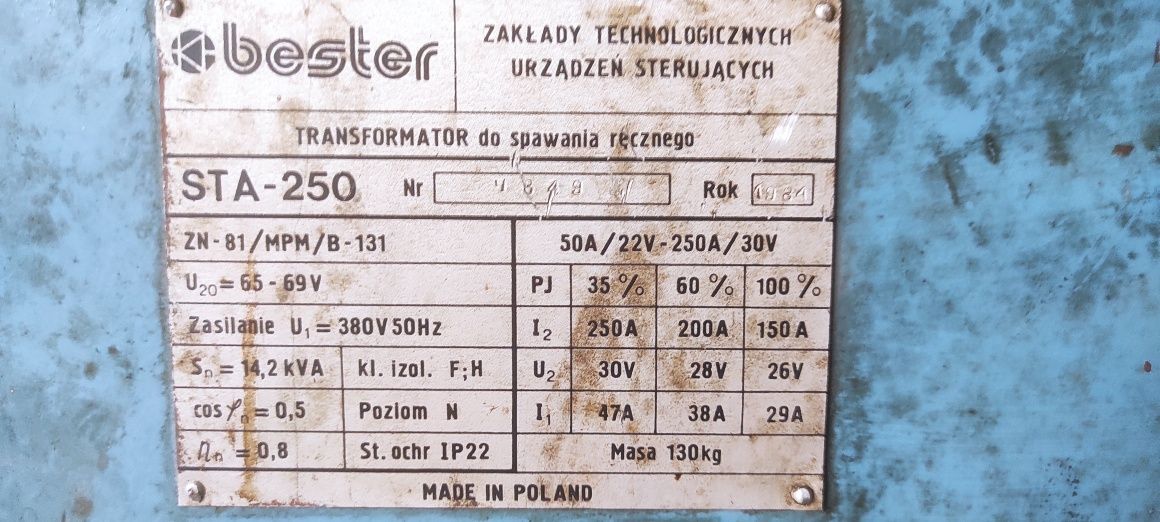 Spawarka Bester STA250 plus mostek Graetza 200A