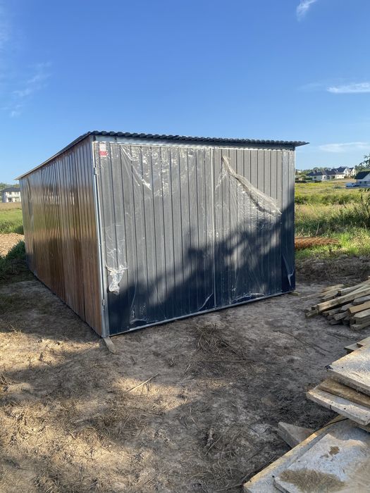 Garaż blaszak na budowę, do ogrodu