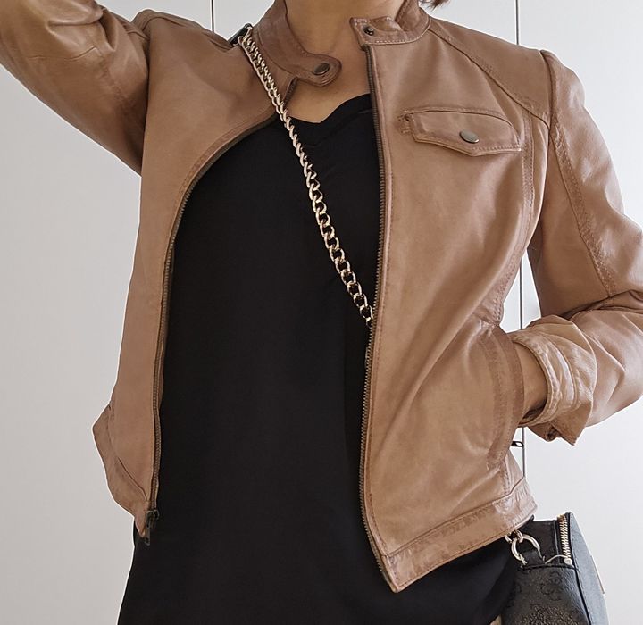 Casaco camel - Marca: Casa das peles - Tamanho  XS