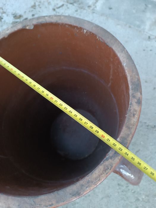 Garnek gliniany kamionka ceramiczny Bochnia 30 litrów prl