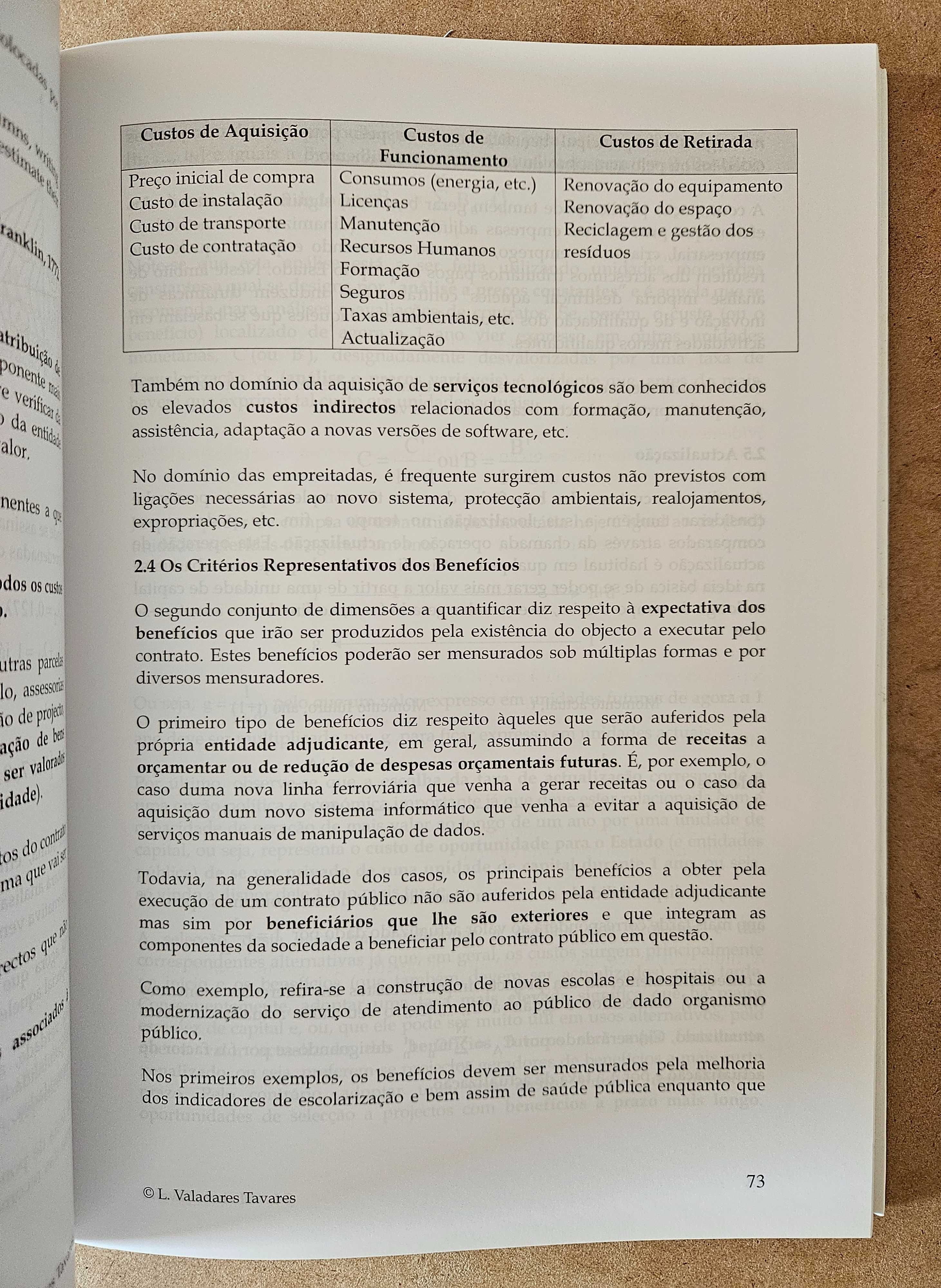 Livro A Gestão das Aquisições Públicas - Luís Valadares Tavares