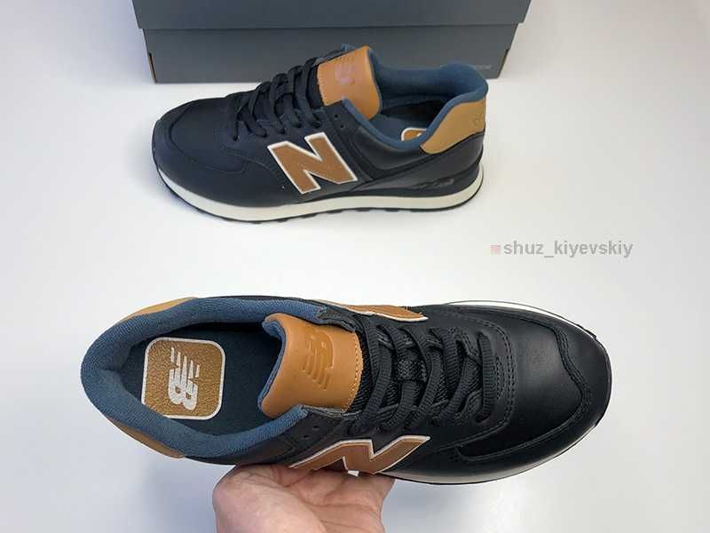 Кожаные New Balance 574 Мужские Кроссовки Оригинал Новые Чоловічі +