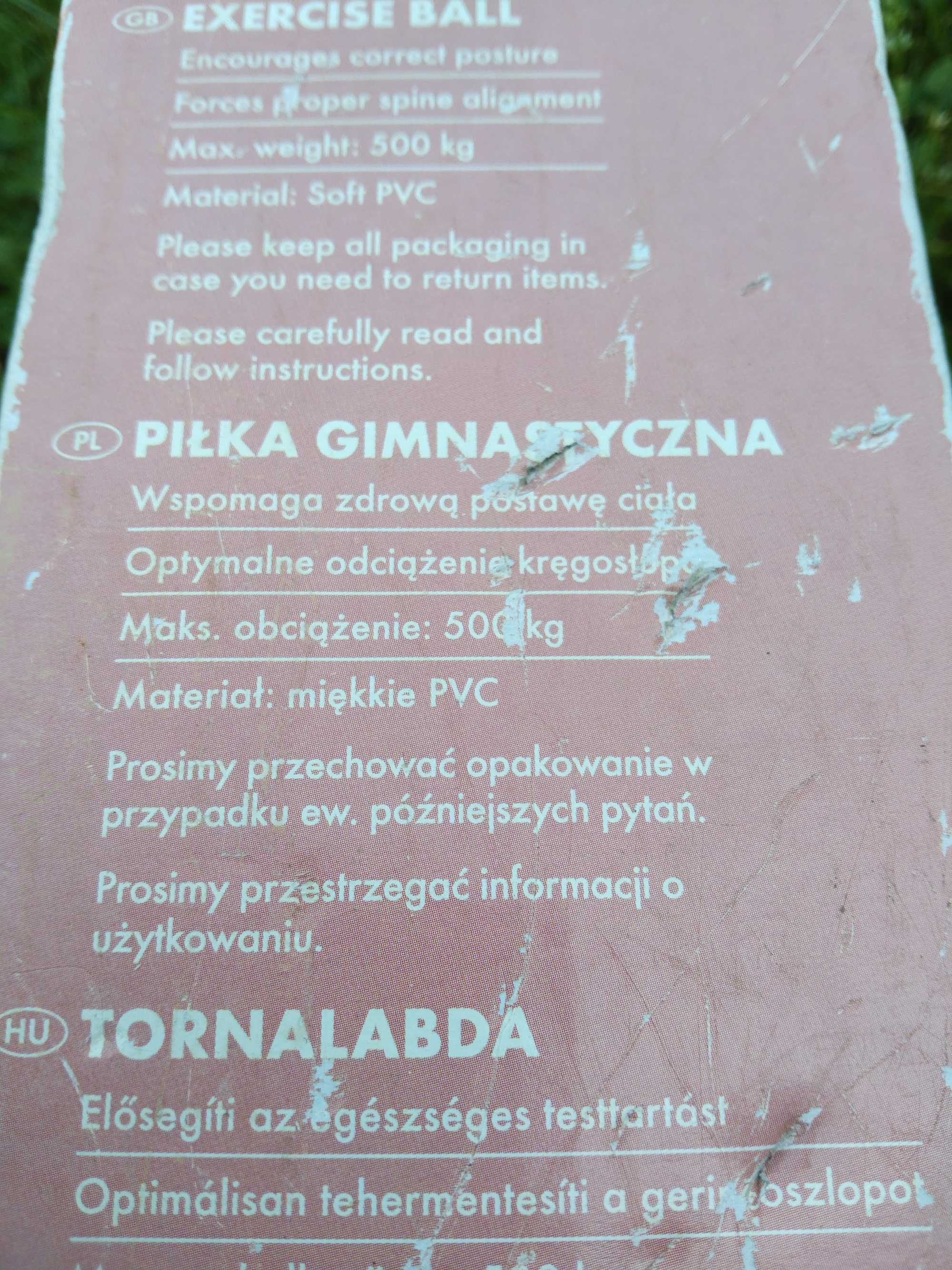 Piłka gimnastyczna duża 65 cm