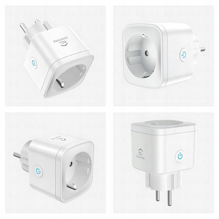 Eightree ET21 – inteligentne gniazdka WiFi, zestaw 4 sztuki