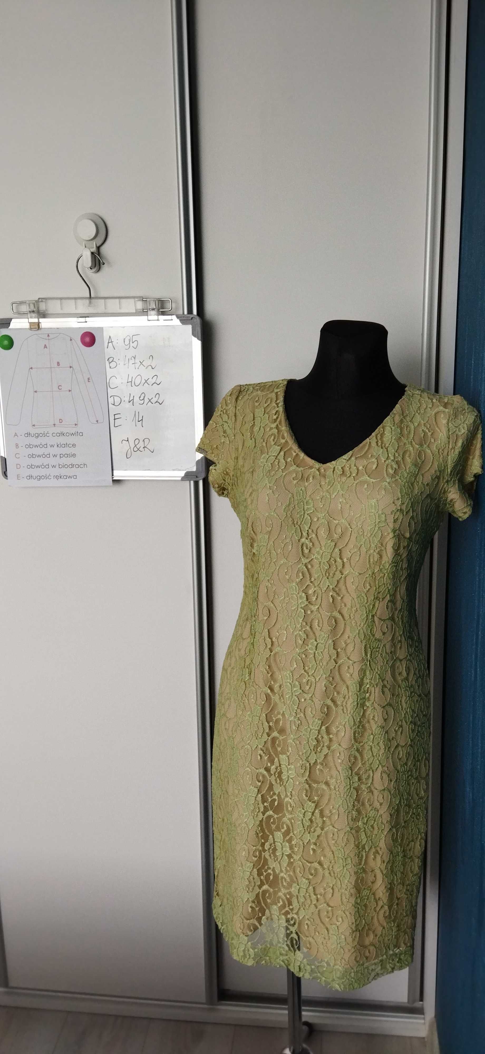 zielona / pistacjowa sukienka J&R
