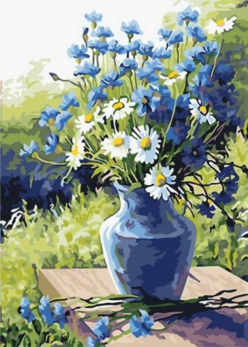 Malowanie Po Numerach Kwiaty W Doniczce Obraz z Ramą 40x50