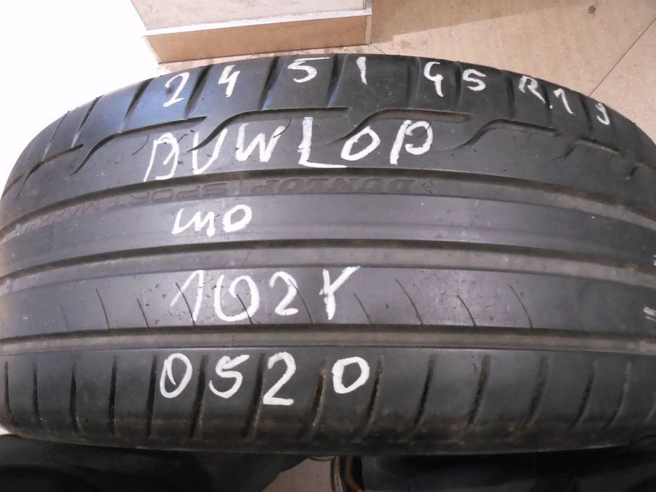 Opona pojedyńcza 245/45r19 dunlop sport maxx rt 6mm lato