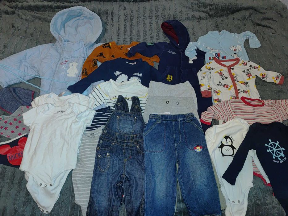 Zestaw ubranek dla chlopca rozmiar 74 i 80