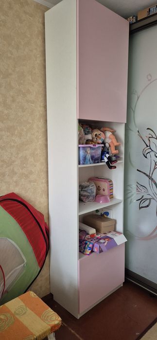 Пенал рожевий, шкаф для іграшок