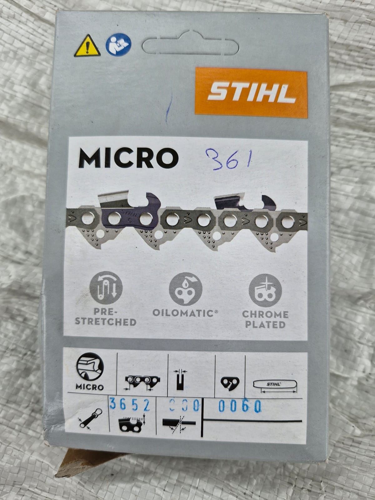 Ланцюг(цеп) Stihl 36RM 16", 3/8", 1,6 ММ 60DL (36520000060)   Оригінал