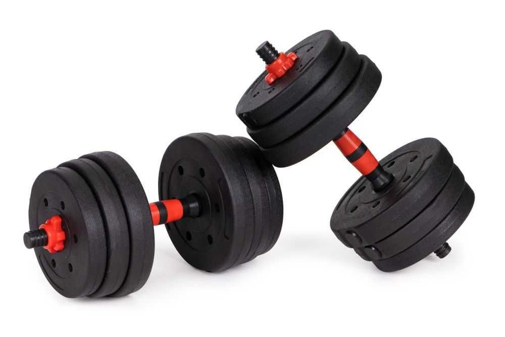 PROMOCJA !! HANTLE REGULOWANE Bitumiczne Ciężary 20 kg Zestaw XXL 2x10