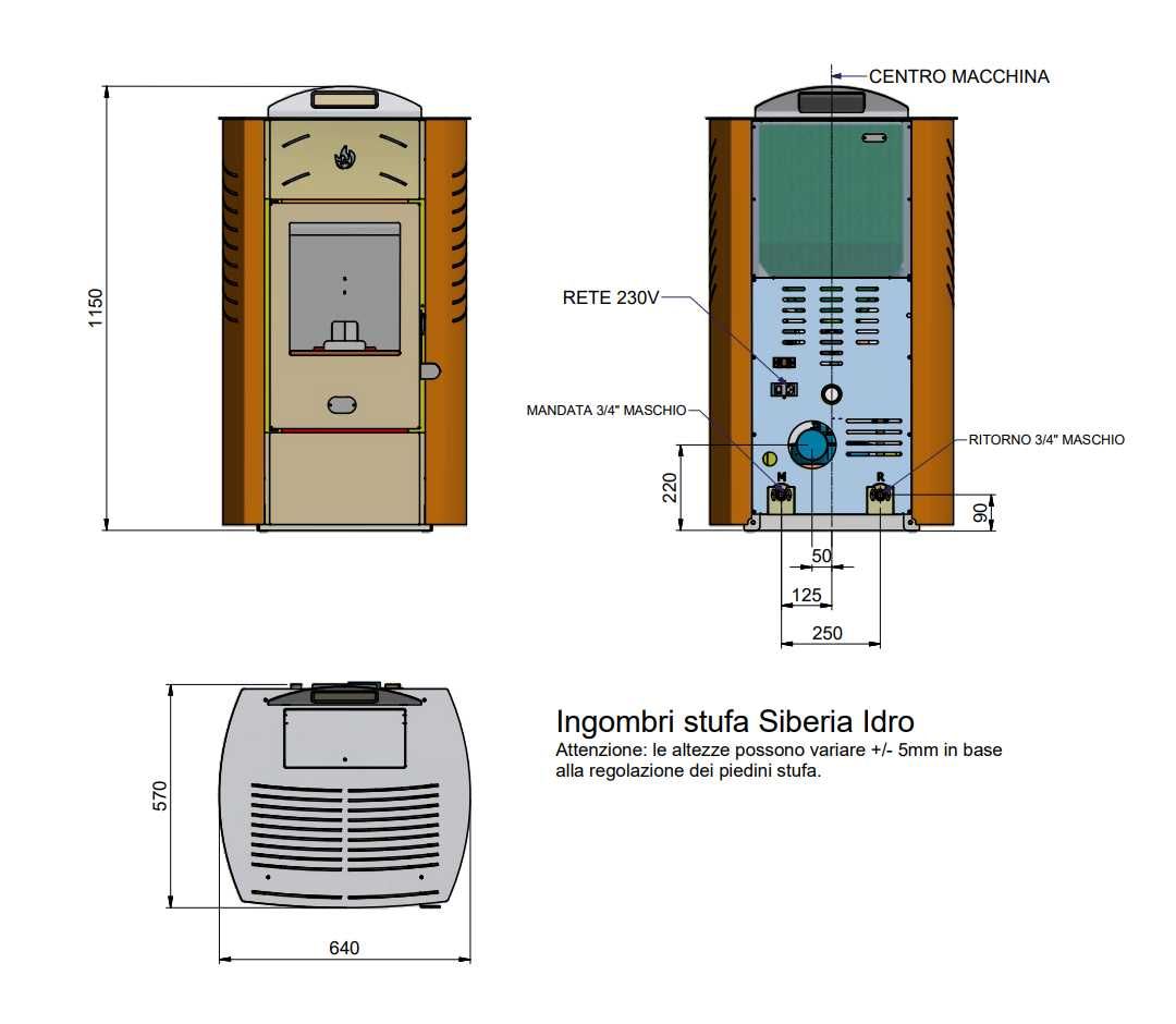 PIEC NA PELLET Siberia Hydro 15 kW Z PŁASZCZEM WODNYM czerwony