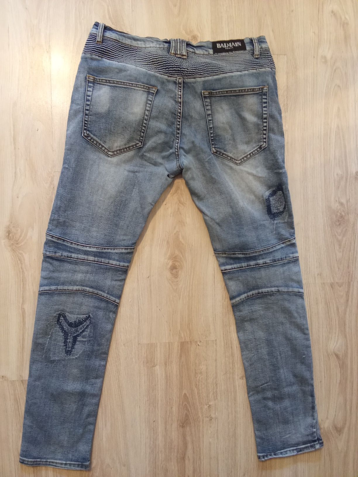 Balmain biker meskie jeansy slim fit 34 unikat