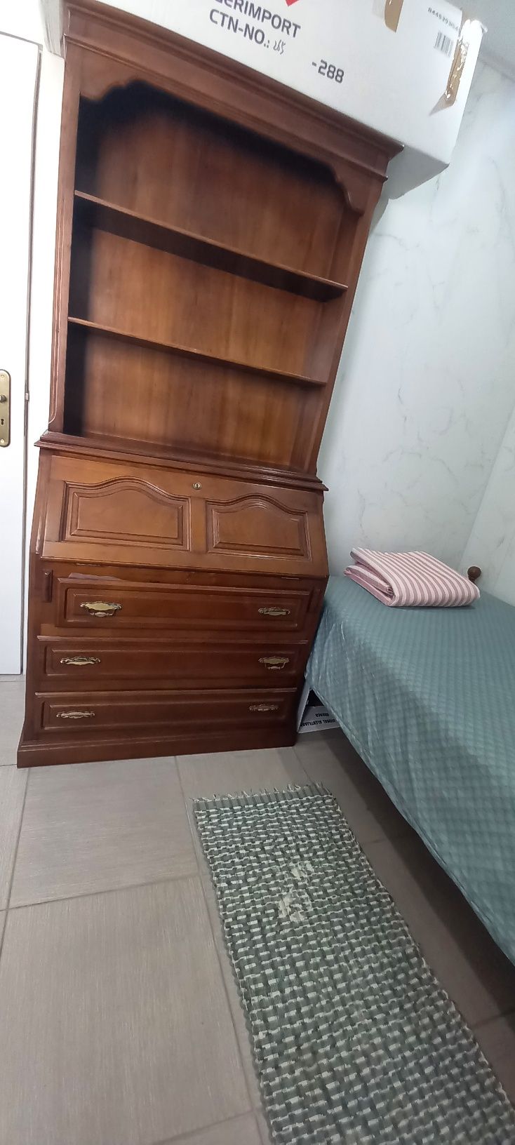 Mobilia de quarto Completa - Cama Colchão Cómoda Escribaninha mesa C