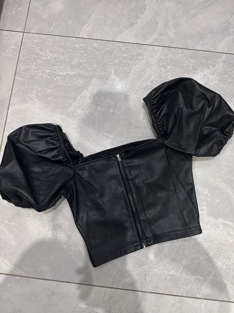 Топ-блуза еко-шкіра H&M