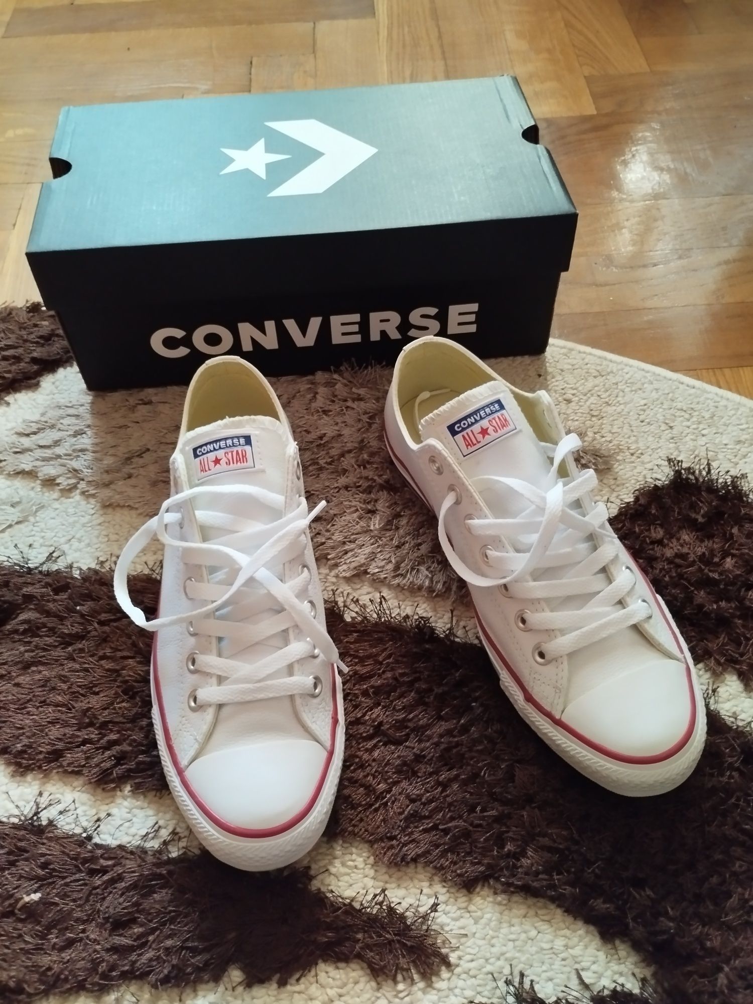 Кеди Converse шкіряні білі 42 р. 27 см. (оригінал)