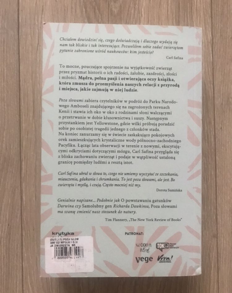 Carl Safina Poza słowami Co myślą i czują zwierzęta